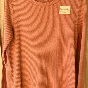 American Eagle Outfitters Orange Ribbed Sweater